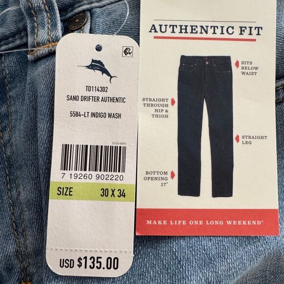 Tommy Bahama Men’s Sand Drifter Authentic Fit Jeans 30x34 - Picture 9 of 11